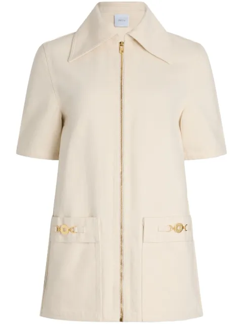 Patou zipped denim mini dress Neutrals DR1700178008N