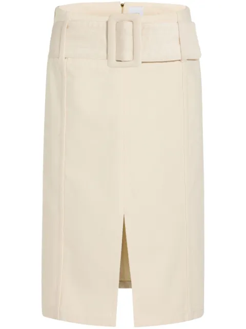 Patou belted denim midi skirt Neutrals SK0770178008N