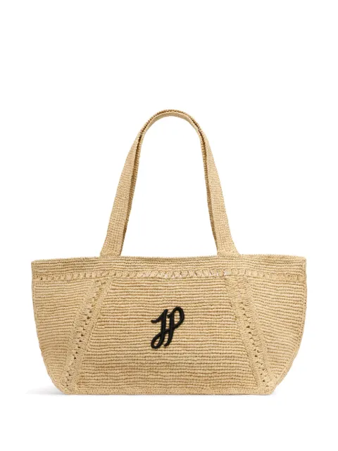 Patou large JP monogram trapeze-design tote bag Neutrals AC0920215102V