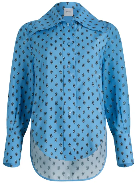 Patou printed shirt Blue BL04102095072