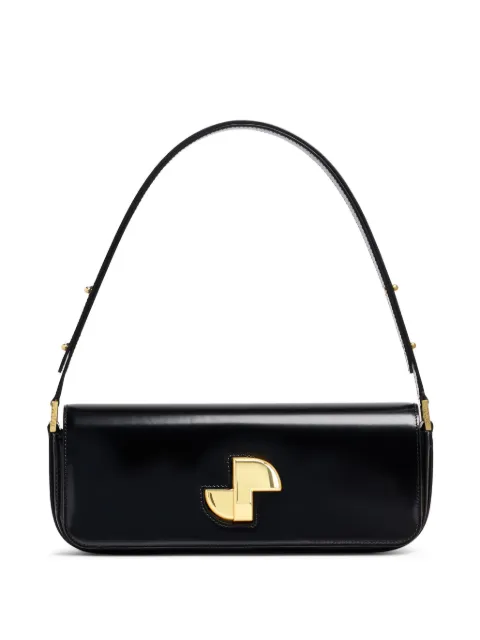 Patou Le Lock leather shoulder bag Black BA0205032999B