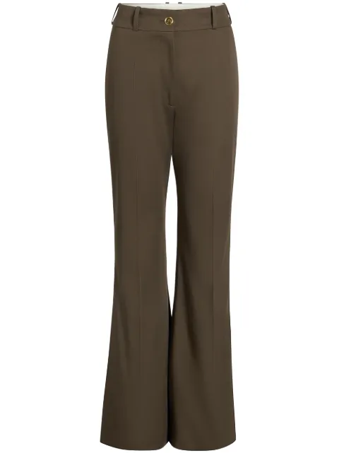 Patou gabardine flared trousers Green TR0420074808B