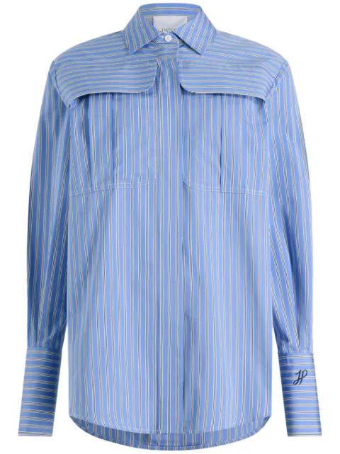 Patou Safari poplin shirt Blue BL03601905065