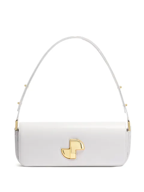 Patou Le Lock leather shoulder bag White BA0205032001W