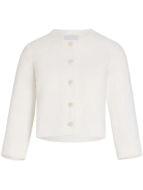 Patou collarless quilted jacket White JA0520210001W