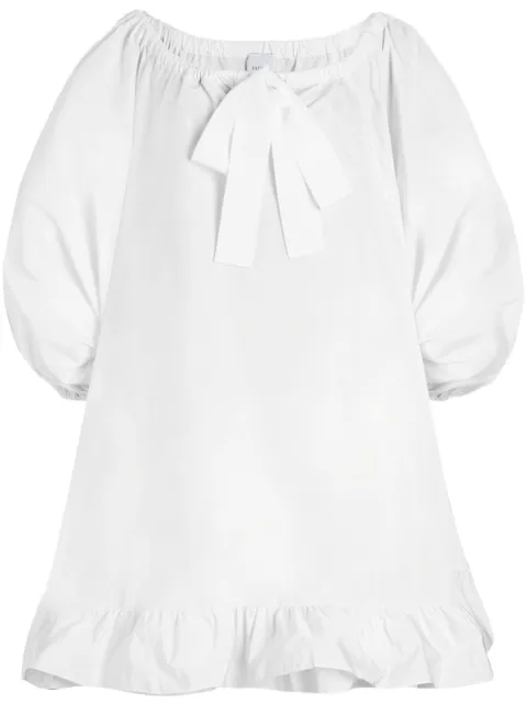 Patou ruffle-hem mini dress White DR1080011001W