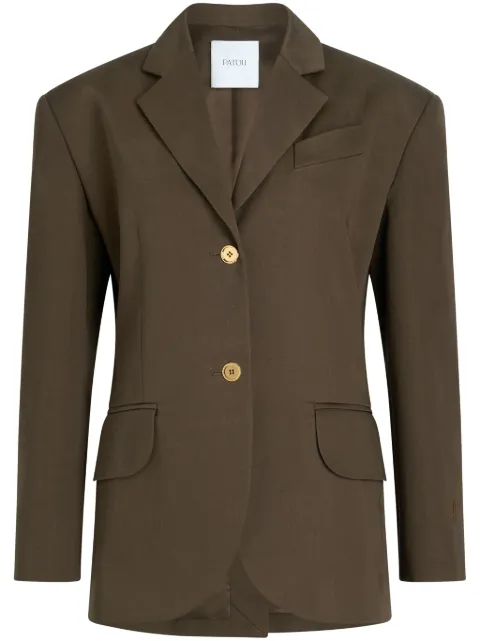 Patou belted gabardine jacket Brown JA0470074808B