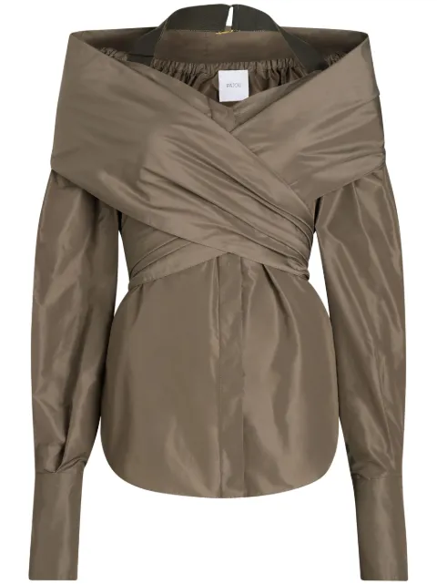 Patou wrap blouse Brown BL0370011809B