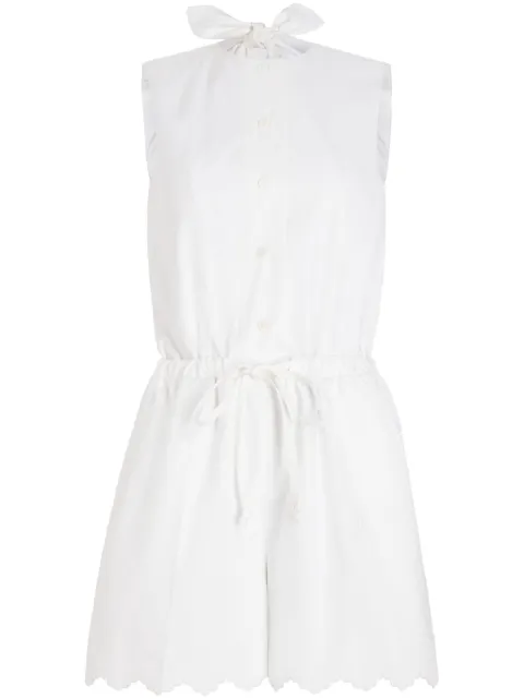 Patou open-back poplin playsuit White JU0030017001W