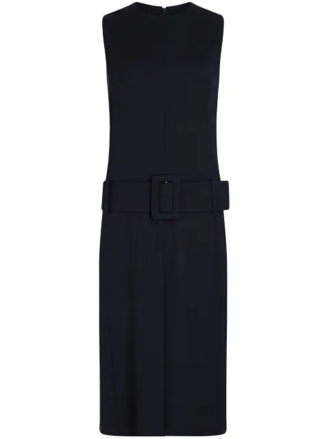Patou belted twill midi dress Black DR1660103699N