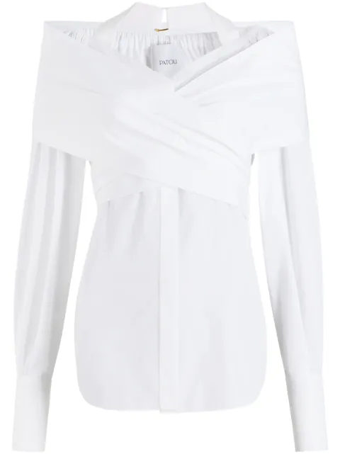 Patou wrap poplin blouse White BL0370017001W