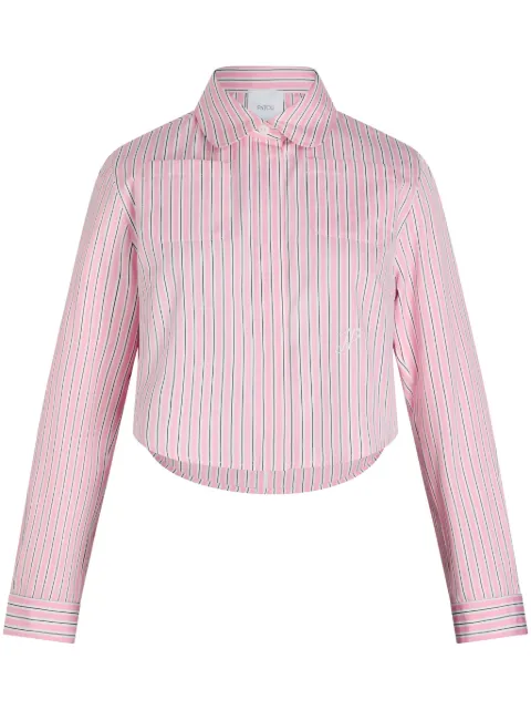 Patou cropped printed poplin shirt Pink BL04201905068