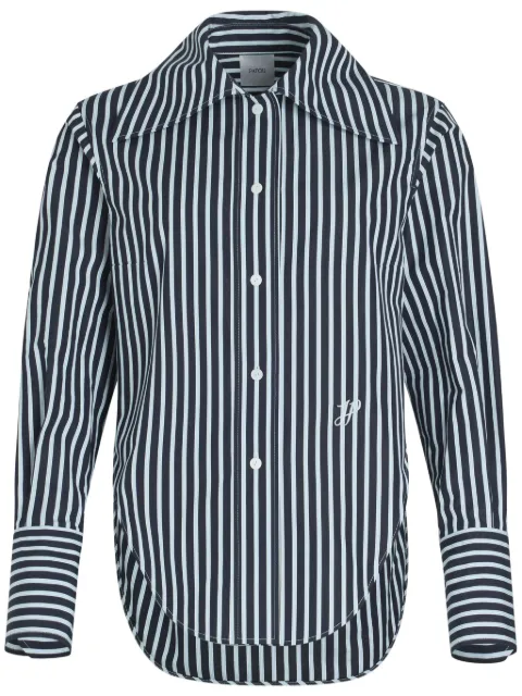 Patou striped organic-cotton shirt Blue BL04101905066