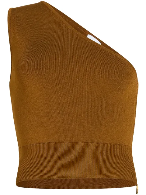 Patou one-shoulder knitted top Brown KN2448071811C
