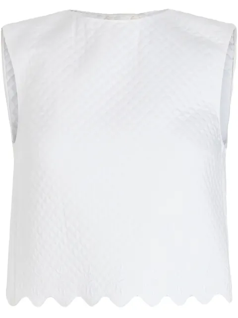 Patou quilted crop top White TO160