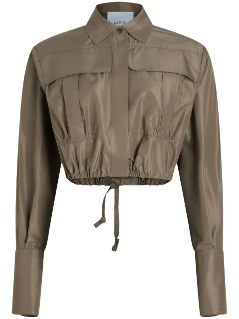 Patou cropped faille safari shirt Brown BL0400011809B