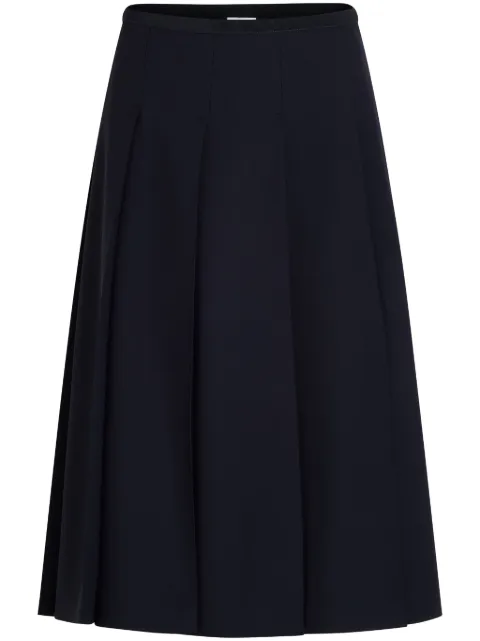 Patou pleated twill midi skirt Blue SK0780103699N