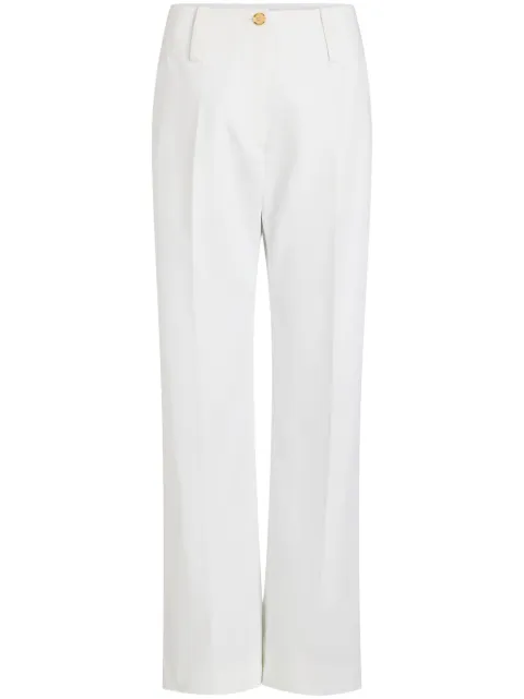 Patou wide-waistband gabardine trousers White TR0450074001W