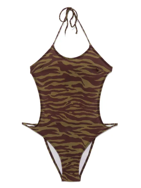 The Attico zebra-print swimsuit Green 250WBA00001PAA014PR