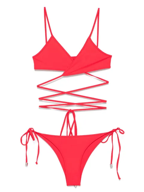 The Attico criss-cross straps bikini Red 250WBC00009PAA094AA
