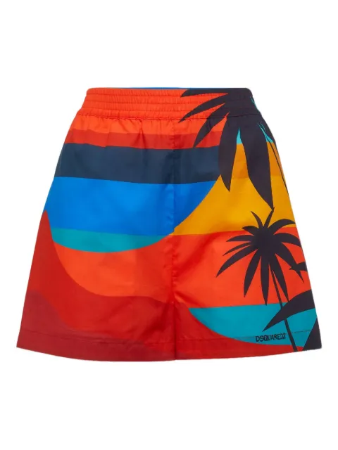 DSQUARED2 elasticated-waistband swim shorts Red S73MU0236D35281