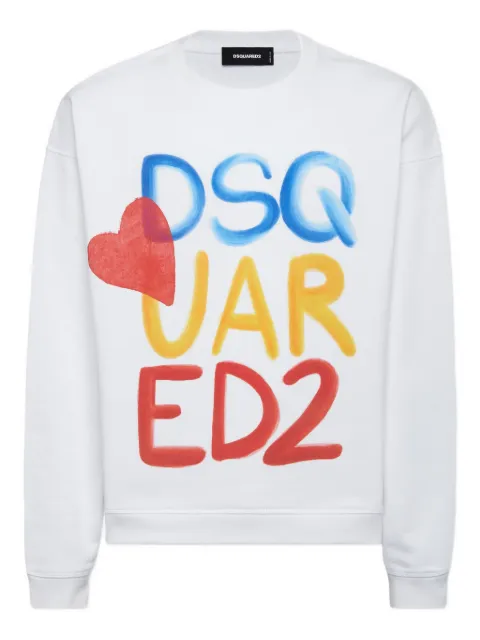 DSQUARED2 logo-print sweatshirt White S78GU0084S25551