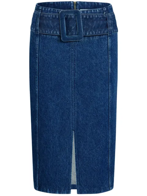 Patou belted denim midi skirt Blue SK0770216661B