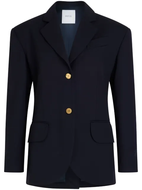 Patou belted twill jacket Blue JA0470103699N