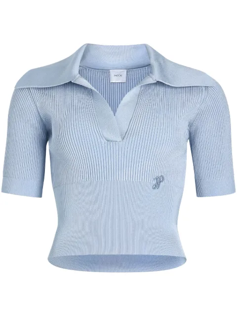 Patou knitted polo top Blue KN2488071639B