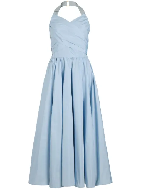 Patou halterneck faille maxi dress Blue DR1850011639B