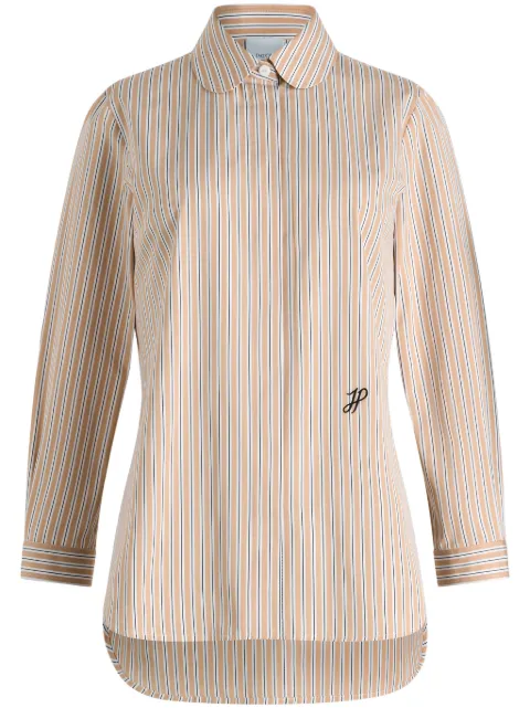 Patou striped poplin shirt Neutrals BL03901905067
