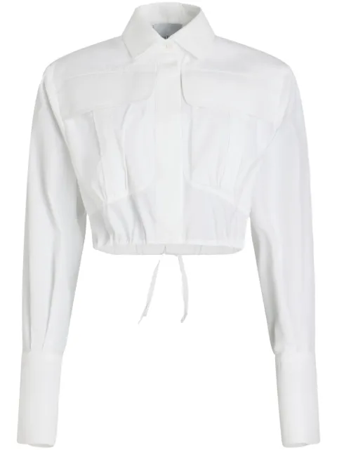 Patou cropped poplin safari shirt White BL0400017001W