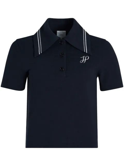 Patou logo-embroidered polo shirt Blue JE1429975699N