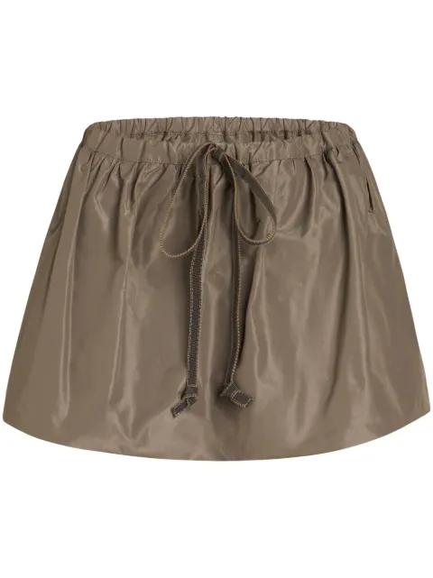 Patou Puffy faille mini skirt Brown SK0810011809B