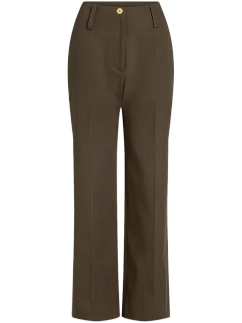 Patou wide-leg gabardine trousers Green TR0450074808B