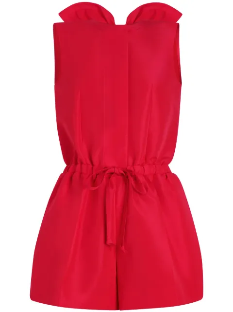 Patou open-back faille playsuit Red JU0040186310R