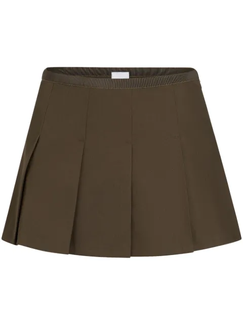 Patou pleated gabardine mini skirt Brown SK0790074808B