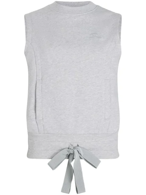 Patou logo-embroidered sleeveless sweatshirt Grey JE1599985913P