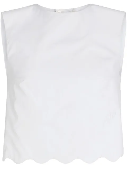 Patou poplin crop top White TO1600017001W