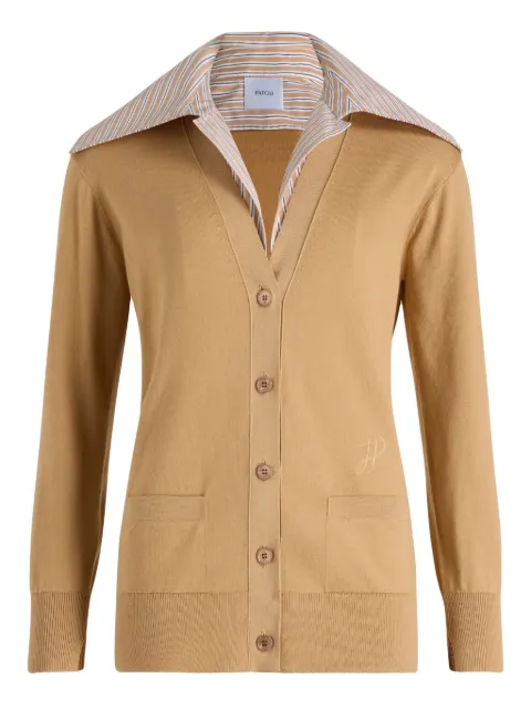 Patou Trompe L'Oeil cotton cardigan Neutrals KN2248084118P