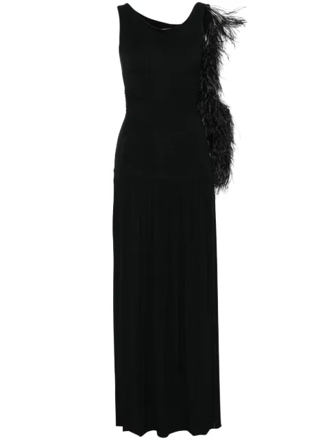 MANURÍ Paulina maxi dress Black MRSS25DR9CHVI02