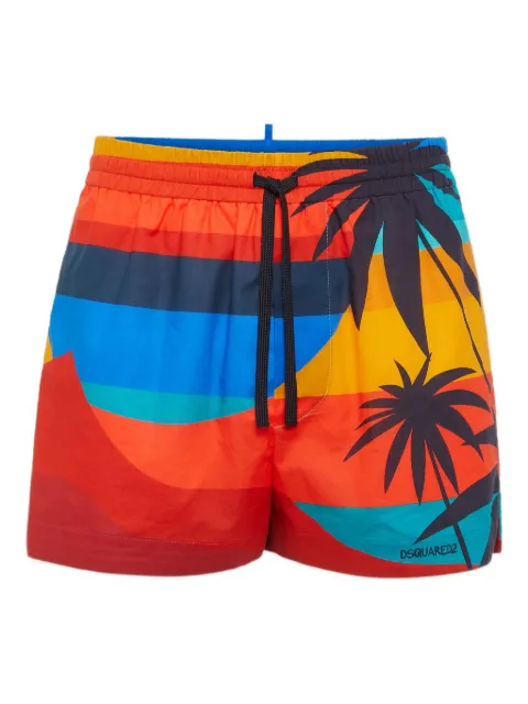 DSQUARED2 Summer Lovers Sunset shorts Red S78MU0058D35279
