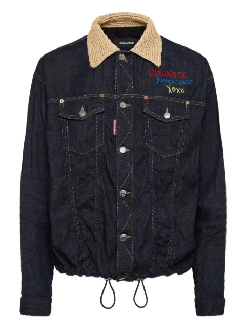 DSQUARED2 cotton-blend denim jacket Blue S78DM0049S30825