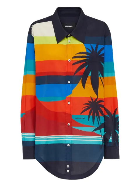 DSQUARED2 cotton shirt Blue S73DL0277D35280