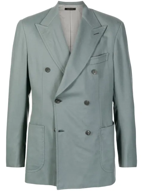 Brioni double-breasted blazer Green RGOY1RO2A2G