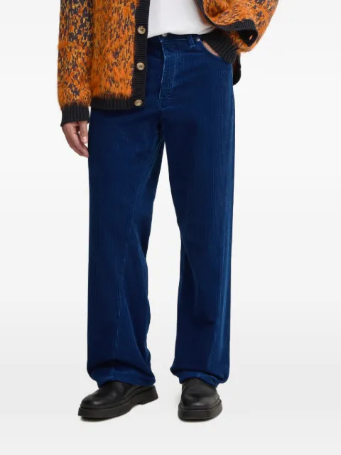 Sunflower corduroy-texture trousers Blue 5103