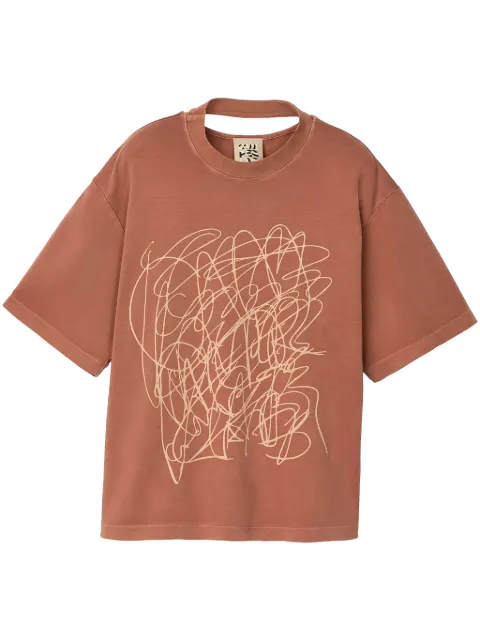 CamperLab cut-out detail T-shirt Red AU00020002
