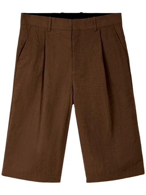 CamperLab pintuck tailored shorts Brown AU00028006