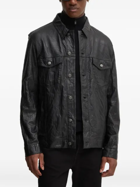 Zadig&Voltaire leather button-fastening jacket Black RMOW00040