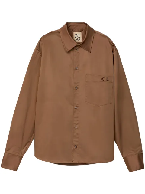 CamperLab logo-print shirt Brown AU00027004